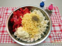 Салат с курицей, помидорами и цветной капустой