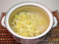 Куриный суп с сырными шариками и картофелем