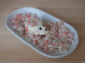 Закуска новогодняя "Мышки" с крабовыми палочками