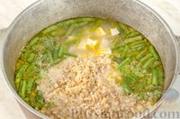 Сливочный суп из индейки со стручковой фасолью и орехами